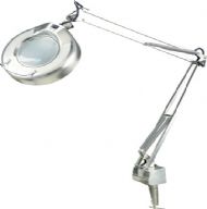LSM 180PS Lite Source Desk Lamp with 3 Diopter Magnifier Shades (Polished Steel)